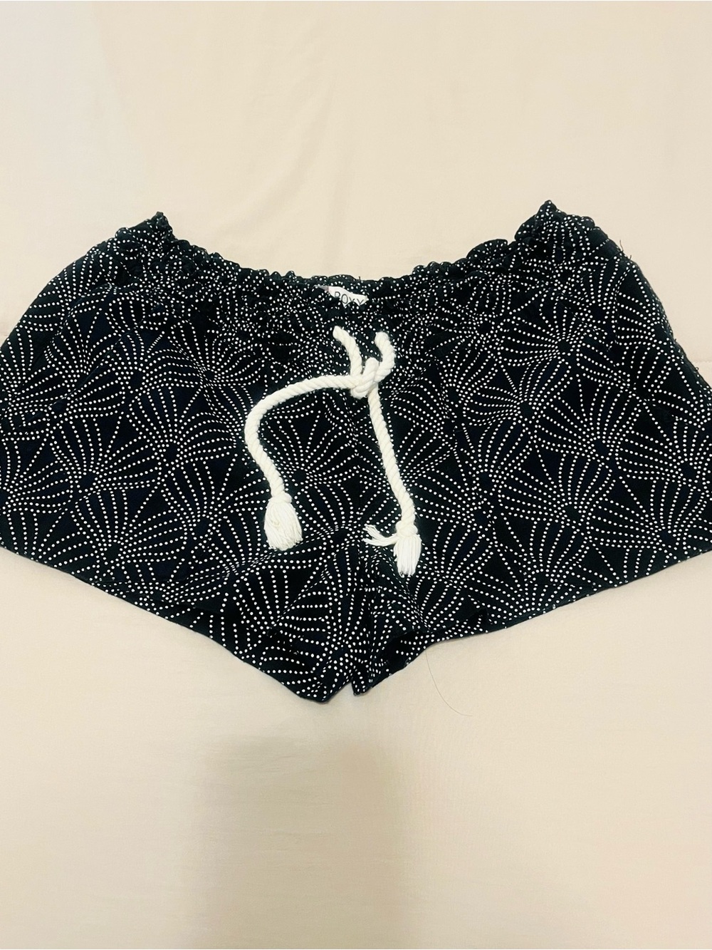 Roxy Black Shorts with White Dot Print